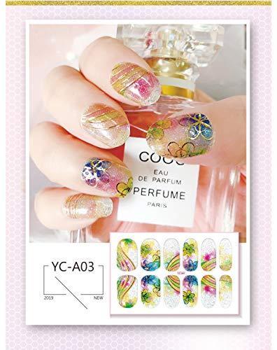 ANPHSIN nail seal 16 piece set - put some lame gradient transparent Glossy just gorgeous manicure nail art nail wrap nail sticker nail accessories cute popular fashionable nail