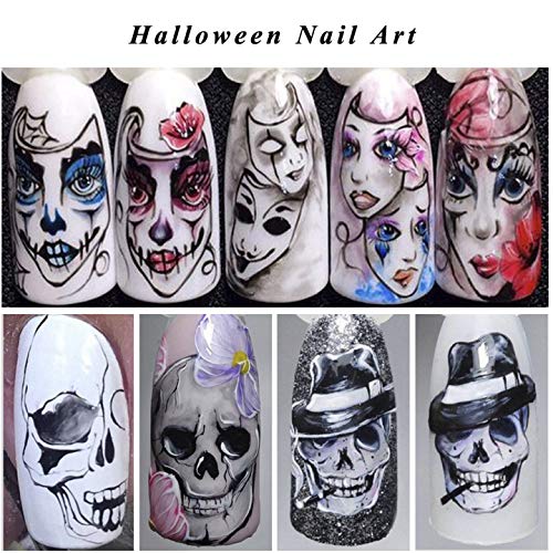 25 pieces Nail Art seal Hamizu decal water transfer sticker pasted Halloween clown style Women, Girls, Children's ultra-thin children nail sticker cute work or casual nail decoration 10192