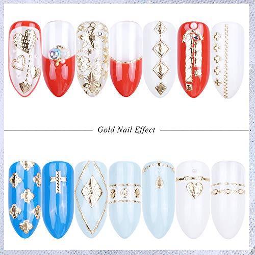 Set of four gold geometric nail 3D seal nail seal sticker Nail Art