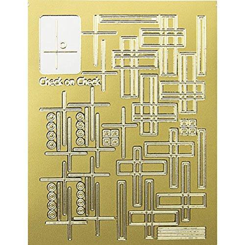 Nail embossed seal gold check