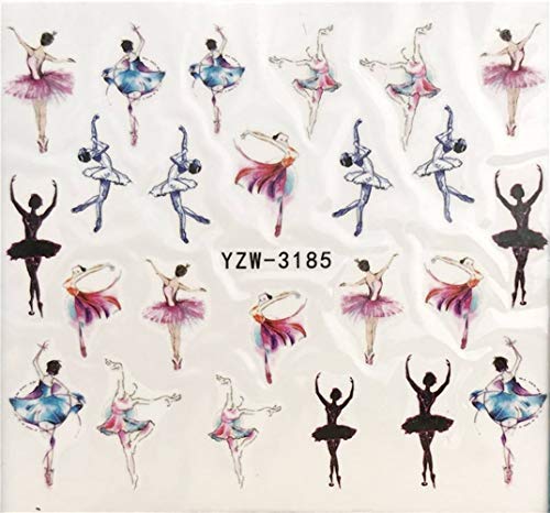 1 sheet nail nail for beauty care art water decals dancer / ballet nail slider Decoration Tips nail pattern sticker (color: YZW 3171)