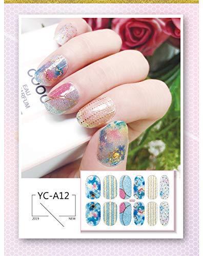 ANPHSIN nail seal 16 piece set - put some lame gradient transparent Glossy just gorgeous manicure nail art nail wrap nail sticker nail accessories cute popular fashionable nail