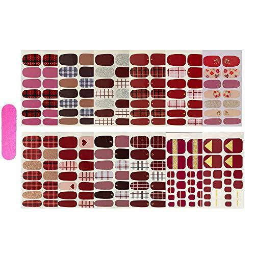 Just put nail seal 12 pieces set nail wrap nail sticker nail accessories women simple ladies present gift cute popular fashionable nail parts (10132)