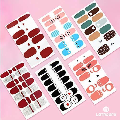 LATTCURE nail stickers, "84 pieces / 6 pieces" cute only a variety of designs put nail decorative nail seal nail for decoration gel nail seal