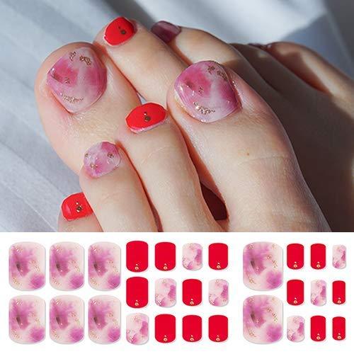 [GELATO FACTORY. Foot Nail seal [Mote Aura Red Shell stick only manicure gel nails nail tip nail seal