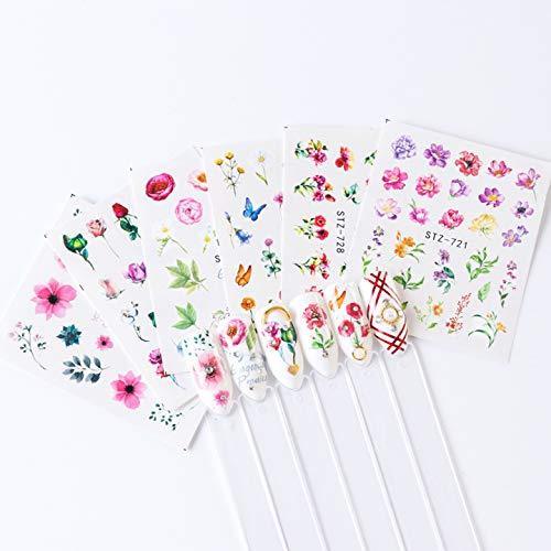 24 sheets Nyuhana Nail Art seal Hamizu manicure set women just stick decals water transfer stickers 3D, girl, Children's ultra-thin children nail sticker cute work or casual nail decoration 10046