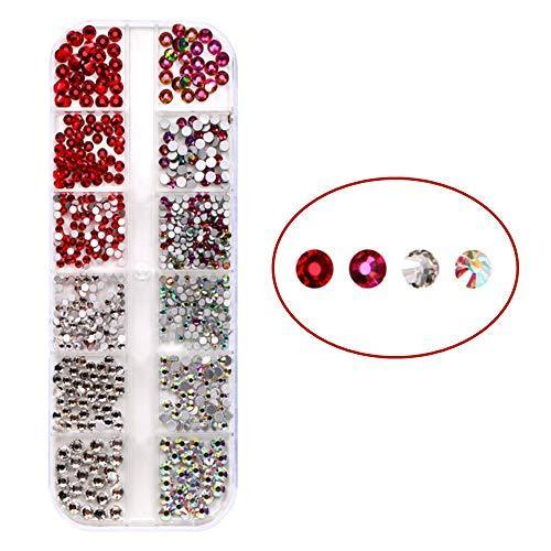 Color rhinestone five cased for nail Deco large capacity set nail art metal parts Deco self nail resin nail colorful