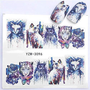 SUKTI & XIAO Nail stickers Nail Art Tips Nail Decoration Manicure, one of nail stickers to lead the knot with beauty water transfer by pressing the Yzw-3096