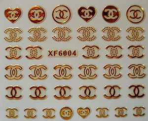 Self-adhesive nail sticker design Art Decopration logo sticker decal Diy Fashion Art gold color famous flower stickers, 6004