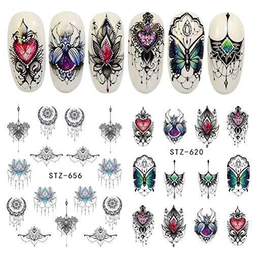 Manicure 40-sheet set just stick to Frcolor nail seal 3D nail sticker water nail foil design Nail Art seal claw