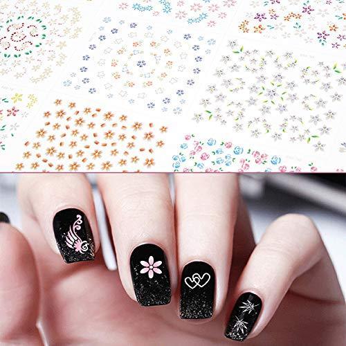 oAuLrX 90 sheets Nail Art seal Mini Nail for cute manicure nail sticker