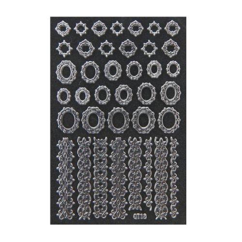 Nail seal 3D nail sheet fashion nail metallic seal 42 (nail products)