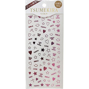 TSUMEKIRA (Tsumekira) nail seal Jingu Asami Produce 10 metallic message pink SG-PRD-112 1 sheet multi-color