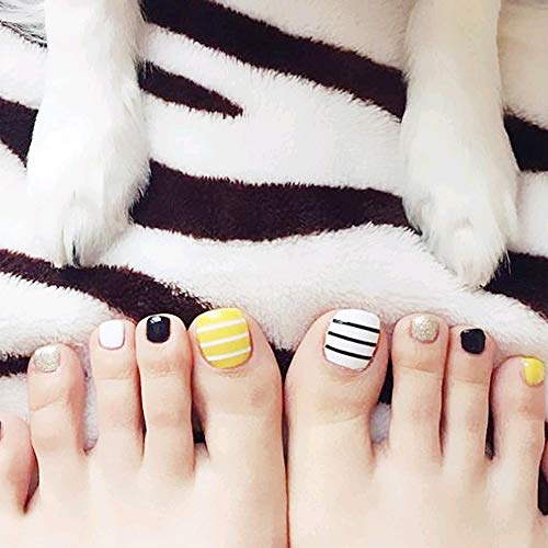 LATTCURE nail stickers foot "132 pieces / 6 pieces" nail seal gift cute popular only in the gel nail stick for stylish top feet with complete nail file