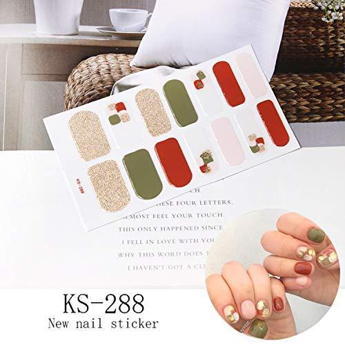 Nail seal six set nail without a glamorous nail sticker personality damage pasting stickers gel nail seal Christmas cute sweet wide variety Ladies gifts popular senior floral nail accessories (H)