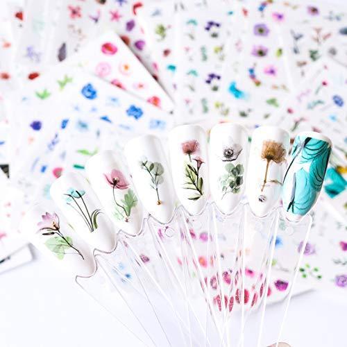 24 sheets Nyuhana Nail Art seal Hamizu manicure set women just stick decals water transfer stickers 3D, girl, Children's ultra-thin children nail sticker cute work or casual nail decoration 10044