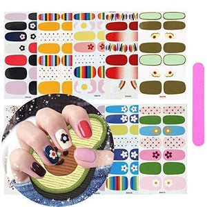 Nail seal stick only manicure EBANKU nail art nail wrap nail sticker simple ladies present gift cute popular fashionable senior nail stickers - set of 10