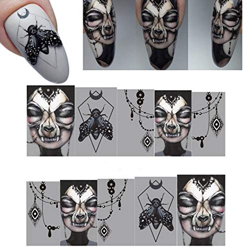 25 pieces Nail Art seal Hamizu decal water transfer sticker pasted Halloween clown style Women, Girls, Children's ultra-thin children nail sticker cute work or casual nail decoration 10192