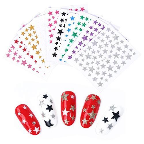 Frcolor nail sticker manicure seal star pattern nail decoration Nail Art Design 10 piece set (mixed colors)