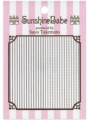 Sunshine baby gel nail Saya Takemoto of nail seal Sayo Style line stitch black