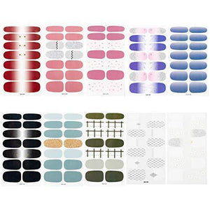 ANPHSIN nail seal set of 10 -140 seal stick just gorgeous manicure nail art nail wrap nail sticker nail accessories women simple ladies present gift cute popular fashionable nail parts