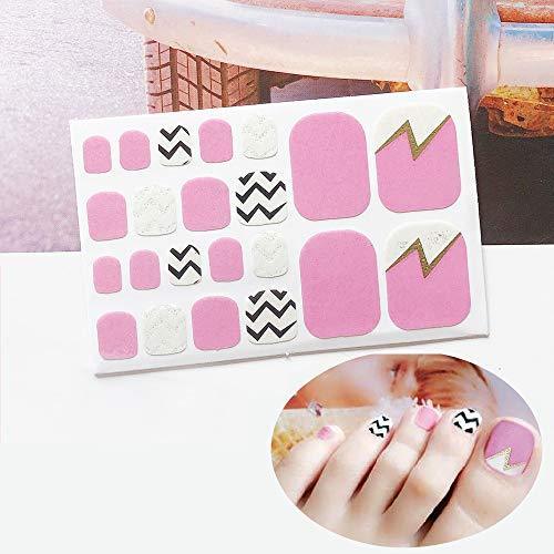 Nail seal foot LATTCURE nail sticker foot cute fashionable nail stick full cover type for the gel nail seal with a file only in the gel nail is finished! "132 pieces / 6 pieces"