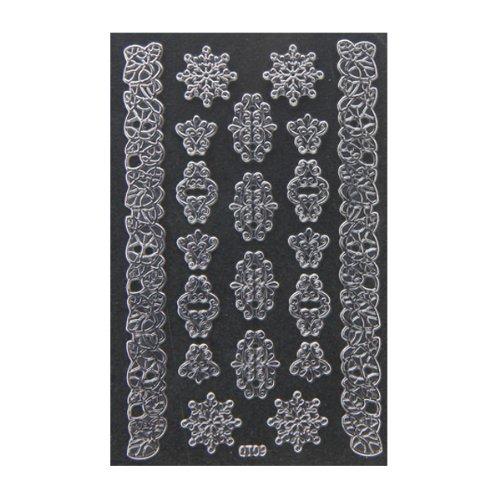 Nail seal 3D nail sheet fashion nail metallic seal 35 (nail products)