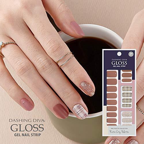 Dasshingude I Bas gloss gel nail strip DASHING DIVA Gloss Gel Nail Strip GVP89 -DURY + Original Gel nail seal Brick Crayon