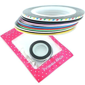 Nail line tape nail sealing gel nail nail art for 1mm width × 20m winding (new 10-color set)