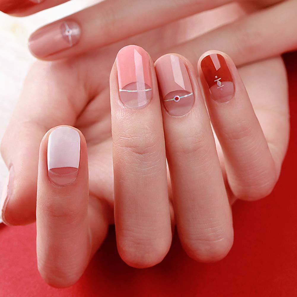 [ENVYLOOKXZINIPIN] long-lasting manicure nail strip nail wrap stylish design just put gel nail seal KA00292