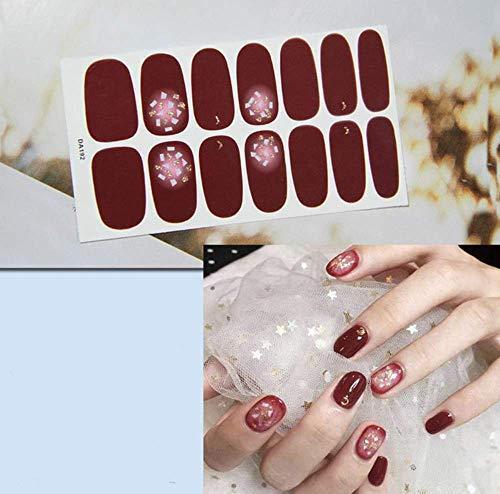 Set six manicure just put nail seal Nail Art nail sticker nail accessories women simple ladies present gift cute popular fashionable senior (j)