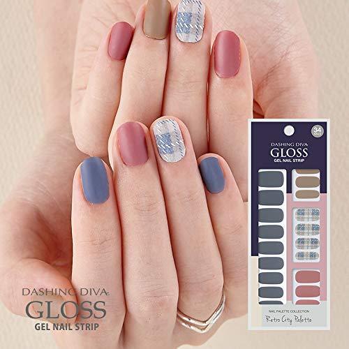 Dasshingude I Bas gloss gel nail strip DASHING DIVA Gloss Gel Nail Strip GVP90 -DURY + Original Gel nail seal Blue Crayon