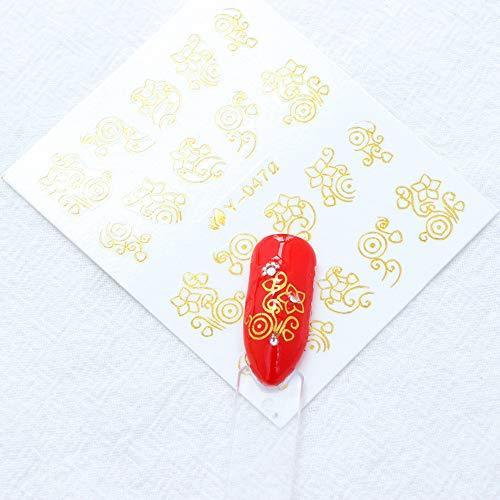 30-sheet set Gold & Silver feather nail seal water Nail sealing gel nail self nail resin