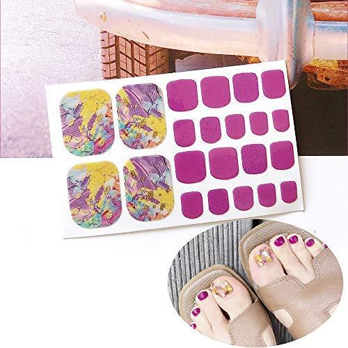 Nail seal foot LATTCURE nail sticker foot cute fashionable nail stick full cover type for the gel nail seal with a file only in the gel nail is finished! "132 pieces / 6 pieces"