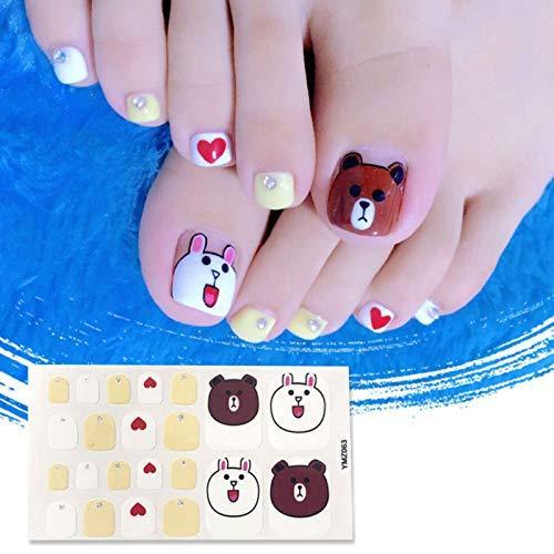 Nail sticker only manicure nail art nail wrap nail accessories women ladies present gift cute popular fashionable senior nail seal -6 sheets stick toenail