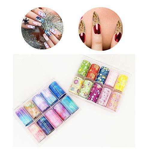 Nail sticker 20 sheets pattern starry sky nail foil design foil transfer sheet design foil transfer sheet nail foil lace ladies nail seal Nail Art Nail Accessories