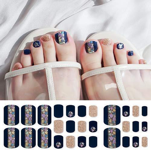 [GELATO FACTORY. Foot Nail seal [stardust Navy Shell stick only manicure gel nails nail tip nail seal