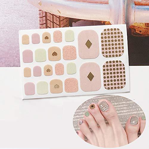 Nail seal foot LATTCURE nail sticker foot cute fashionable nail stick full cover type for the gel nail seal with a file only in the gel nail is finished! "132 pieces / 6 pieces"