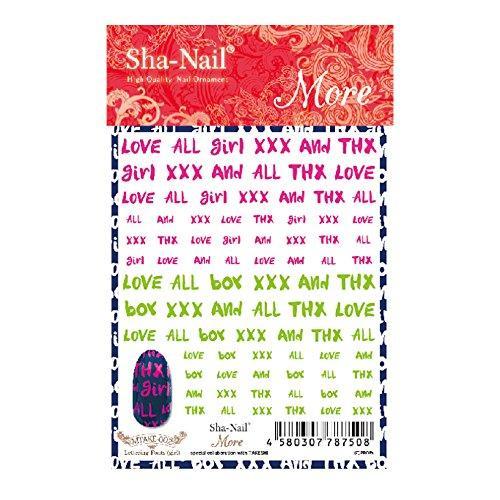 Sha-Nail More lettering fonts Girl nail seal