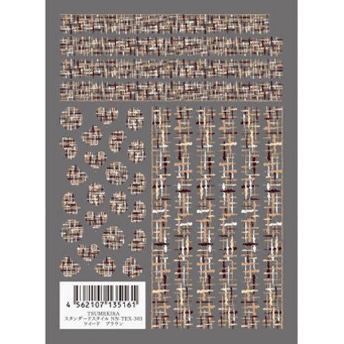 TSUMEKIRA (Tsumekira) nail seal tweed Brown NN-TEX-303 1 sheet