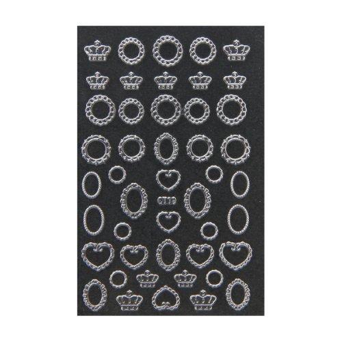 Nail seal 3D nail sheet fashion nail metallic seal 45 (nail products)