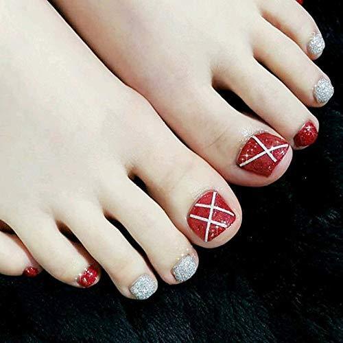 LATTCURE nail stickers foot "132 pieces / 6 pieces" nail seal gift cute popular only in the gel nail stick for stylish top feet with complete nail file