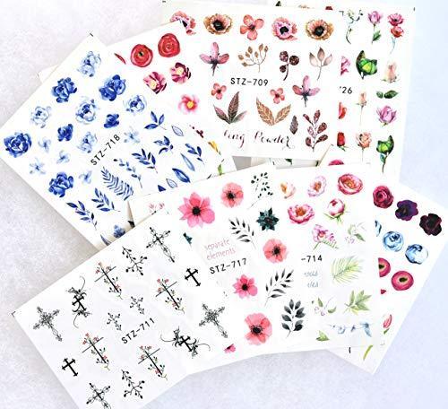 Also to nail seal tattoo stickers nail sticker affixed only simple manicure pressed flowers race Neirudeko cute fashionable nail art tattoos and resin material (cool 8 seat)