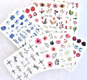 Also to nail seal tattoo stickers nail sticker affixed only simple manicure pressed flowers race Neirudeko cute fashionable nail art tattoos and resin material (cool 8 seat)