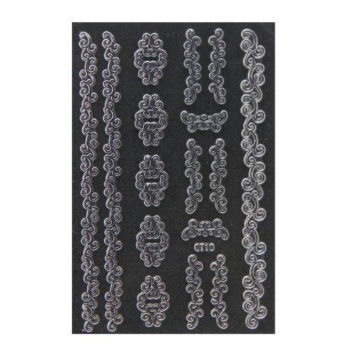 Nail seal 3D nail sheet fashion nail metallic seal 36 (nail products)