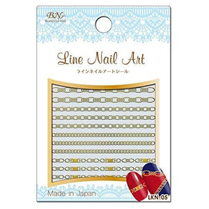 BN line Nail Art seal LKN-05 chain foil gold (1 seat)