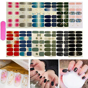 Just put nail seal 12 pieces set the moon and stars nail wrap nail sticker nail accessories women simple ladies present gift cute popular fashionable nail parts (10156)