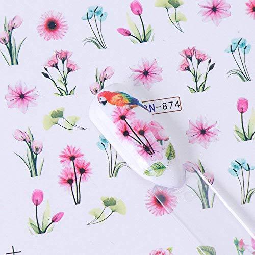 12-sheet set flamingo flower Flower Monstera nail seal water Nail sealing gel nail self nail resin flamingo bird summer nail seal pink flamingo pink seal