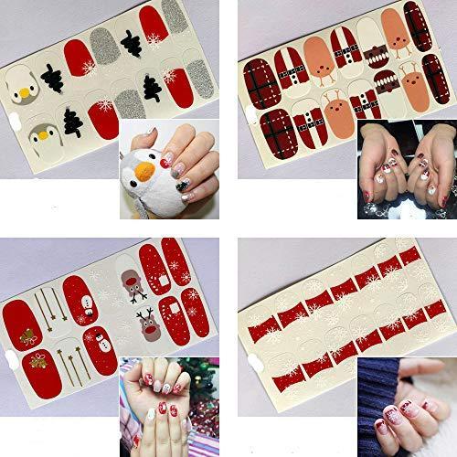 Christmas design manicure nail art nail wrap just put nail seal 12 pieces set nail stickers nail accessories women simple ladies present gift cute popular fashionable nail parts 3002