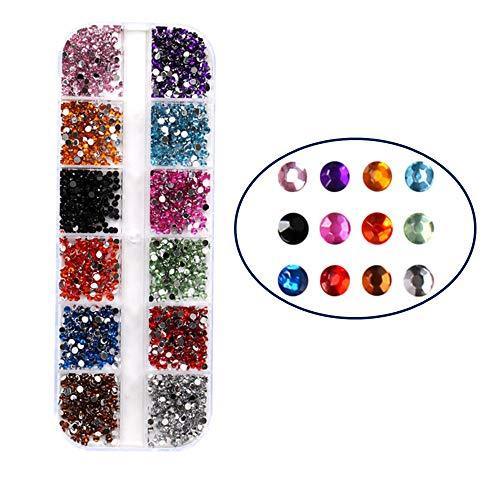 Color rhinestone five cased for nail Deco large capacity set nail art metal parts Deco self nail resin nail colorful